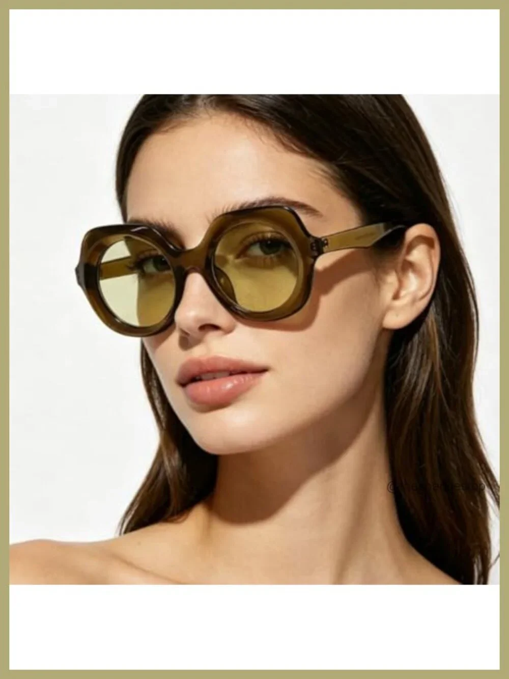 Vintage Oversized Square Sunglasses Plastic Frame UV400 Gradient Lens Fashion
